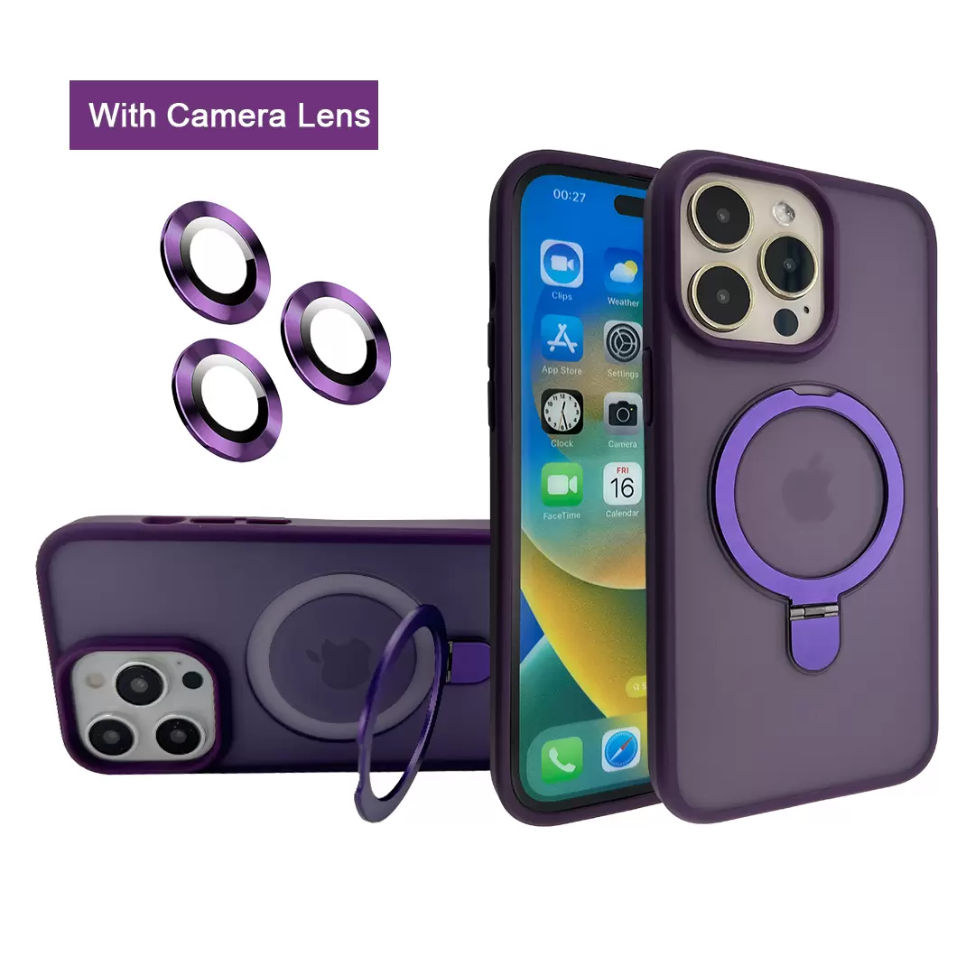 iPhone 14 Pro MagSafe Cam Smoke Kickstand Dark Purple